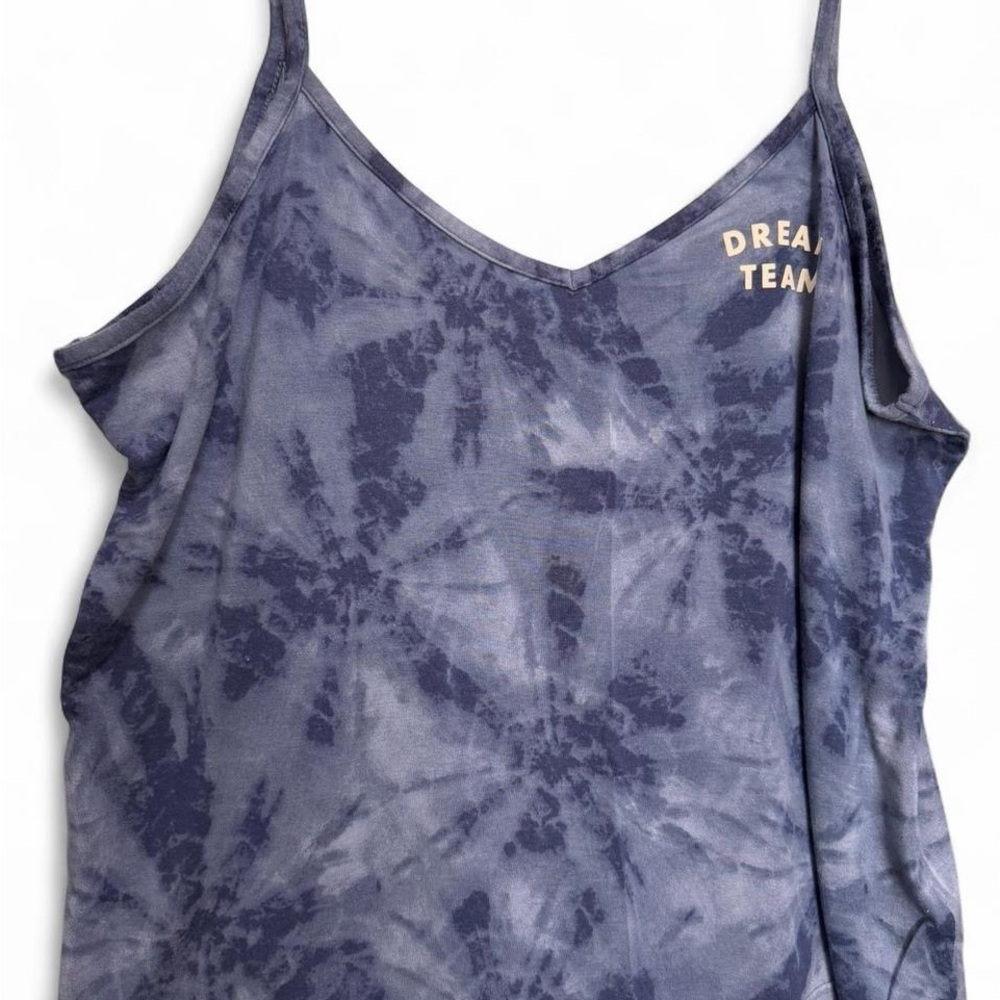 Old Navy Navy Tie-Dye Cami with Gold Logo